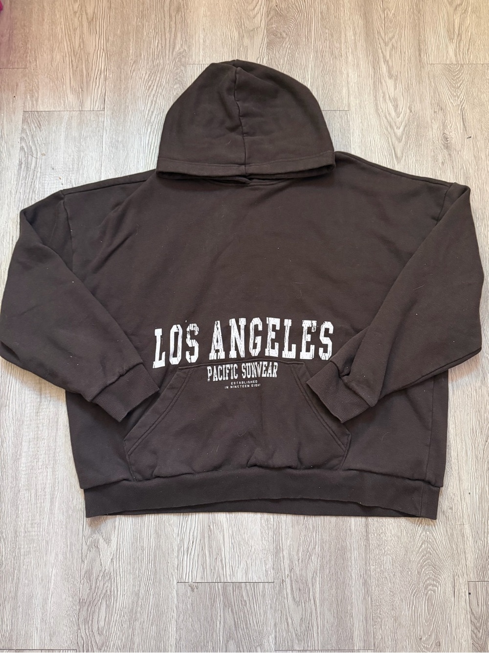 Pacific Sunwear Los Angeles Black Hooded Pullover